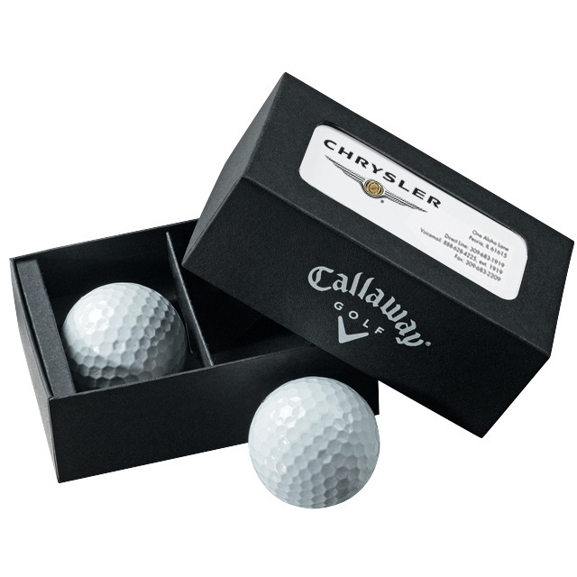 Callaway 2 Ball Business Card Box - Chrome Soft