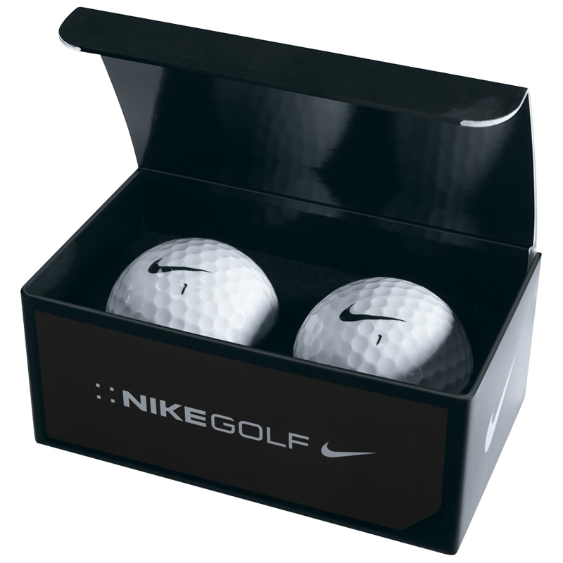 Nike Business Card Box with RZN Black Golf Balls