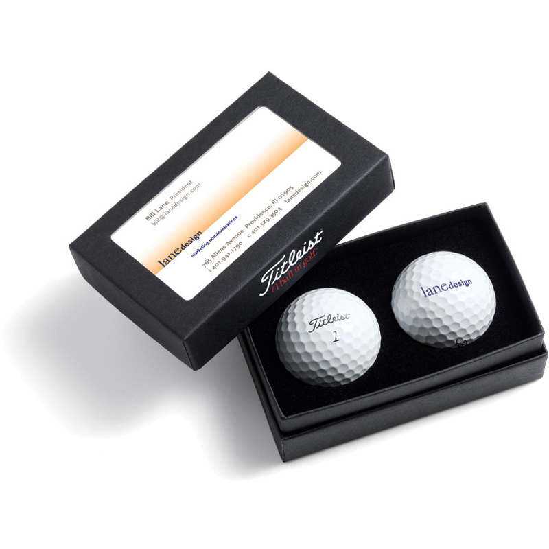 Titleist Business Card Box with DT TruSoft Golf Balls